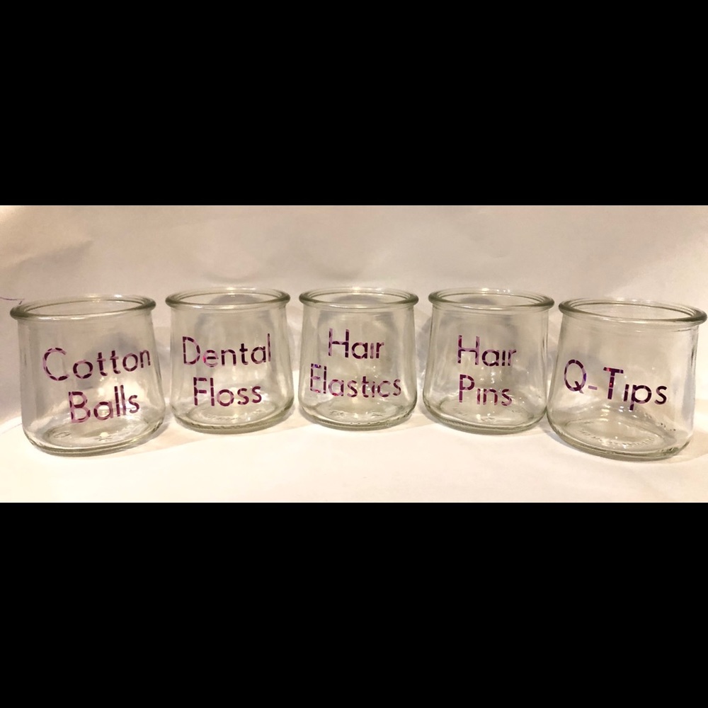 Decorative bathroom jars